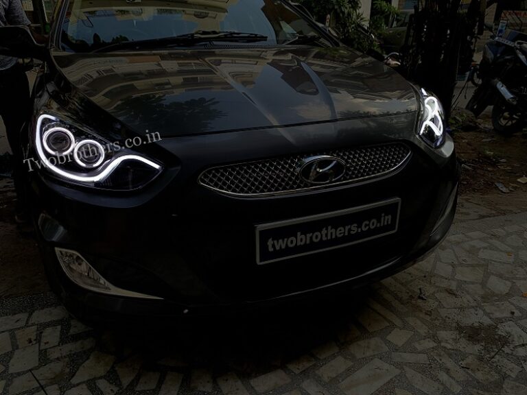 Verna Fluidic Dual Projector Headlights with DRL V2 Car Projector DRL